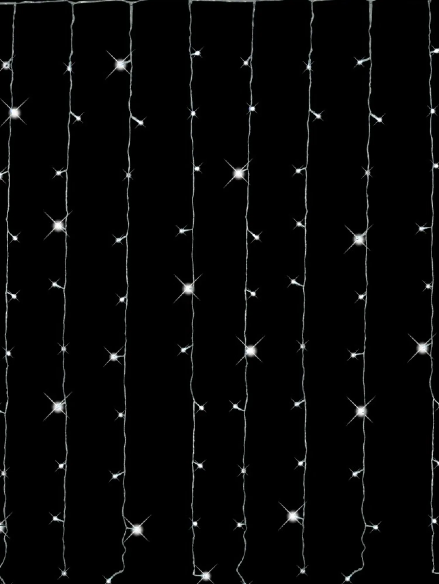 Christmas Warehouse 120 Cool White Concave Bulb Led Christmas Curtain Light String - 2.2M> Curtain Lights