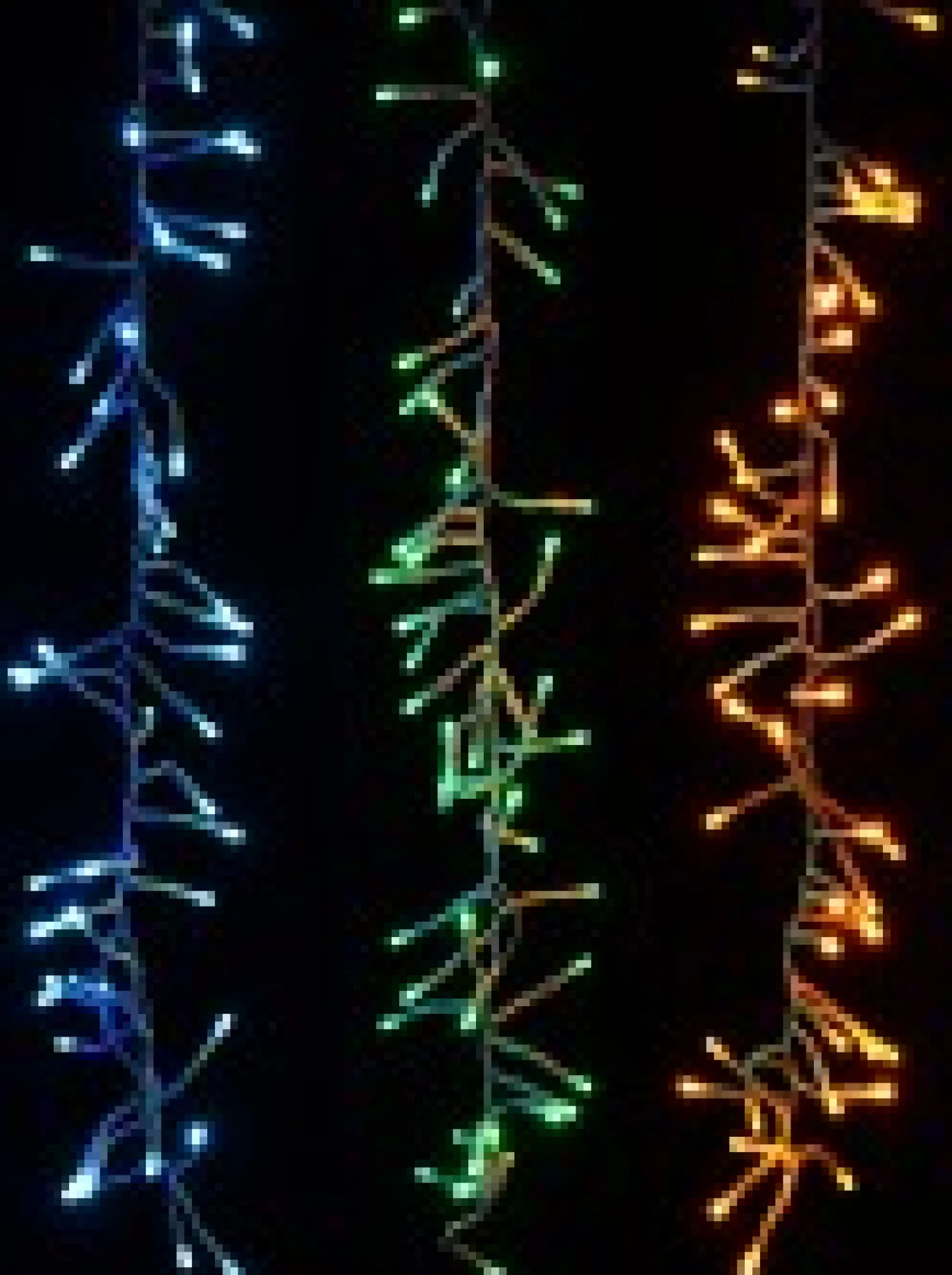 Christmas Warehouse 336 Multi Colour Led Concave Bulb Firecracker Cluster Icicle Light - 90Cm> Icicle Lights