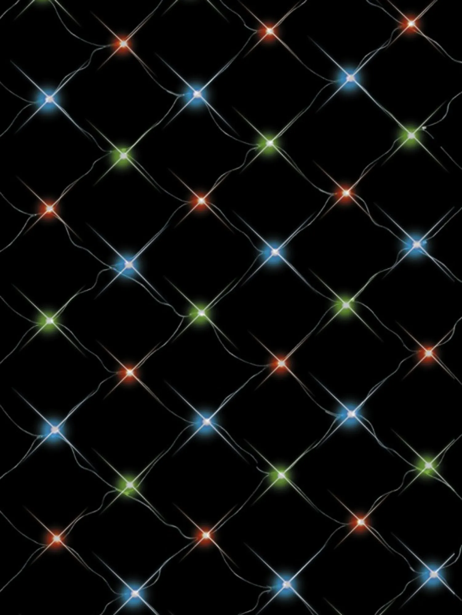 Christmas Warehouse 96 Multi Colour Led Concave Bulb Christmas Net Light - 1.3M X 2.1M> Net Lights