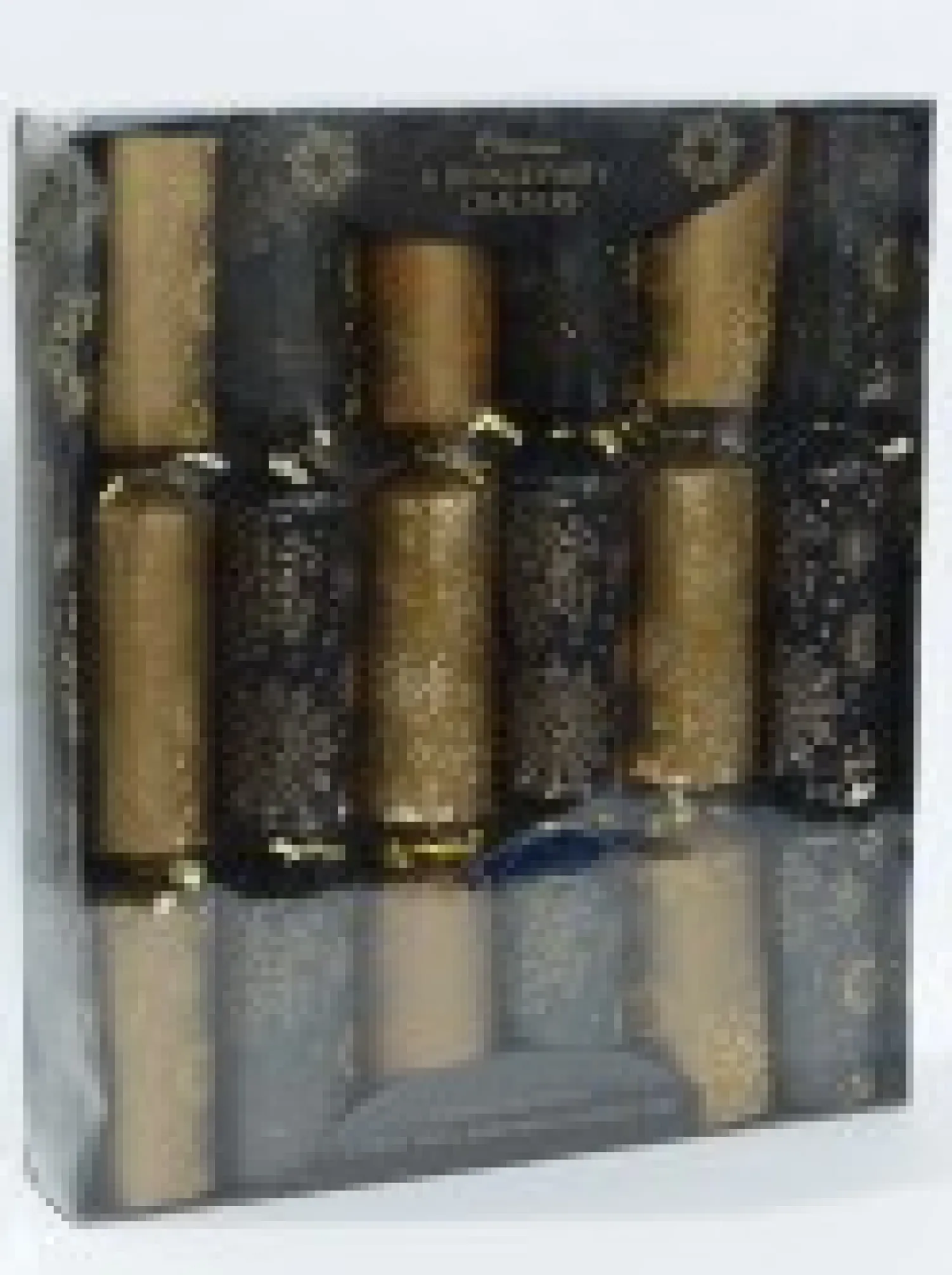 Christmas Warehouse Black & Gold Snowflakes & Stars Christmas Cracker Bon Bons - 6 X 38Cm> Christmas Cracker Bon Bon Packs (4 - 16 Per Pack)