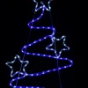 Christmas Warehouse Blue & Cool White Led Christmas Tree With Stars Rope Light Silhouette - 85Cm> Christmas Light Displays