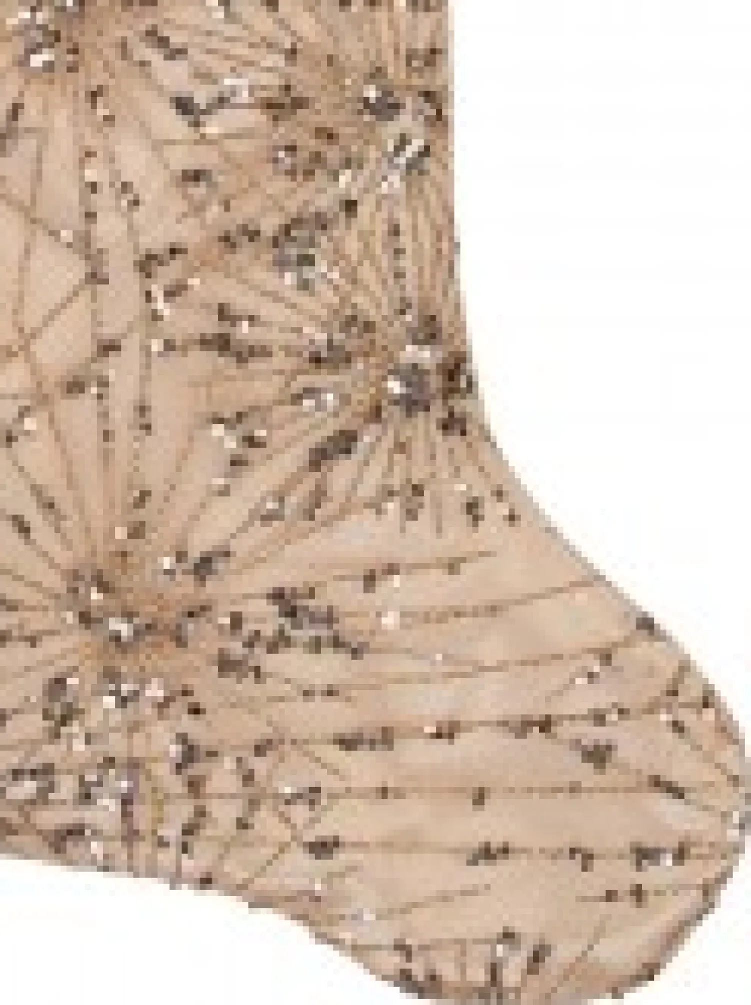 Christmas Warehouse Champagne Satin With Sequin Starburst Pattern Christmas Stocking - 48Cm> Christmas Stockings
