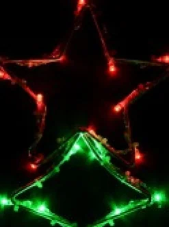 Christmas Warehouse Christmas Tree Shape With Stars Led String Light Silhouettes - 3 X 39Cm><noscript><img width=