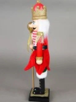 Christmas Warehouse Classic Christmas Nutcracker With Ball Staff Decorative Ornament - 38Cm> Nutcrackers & Tin Soldiers