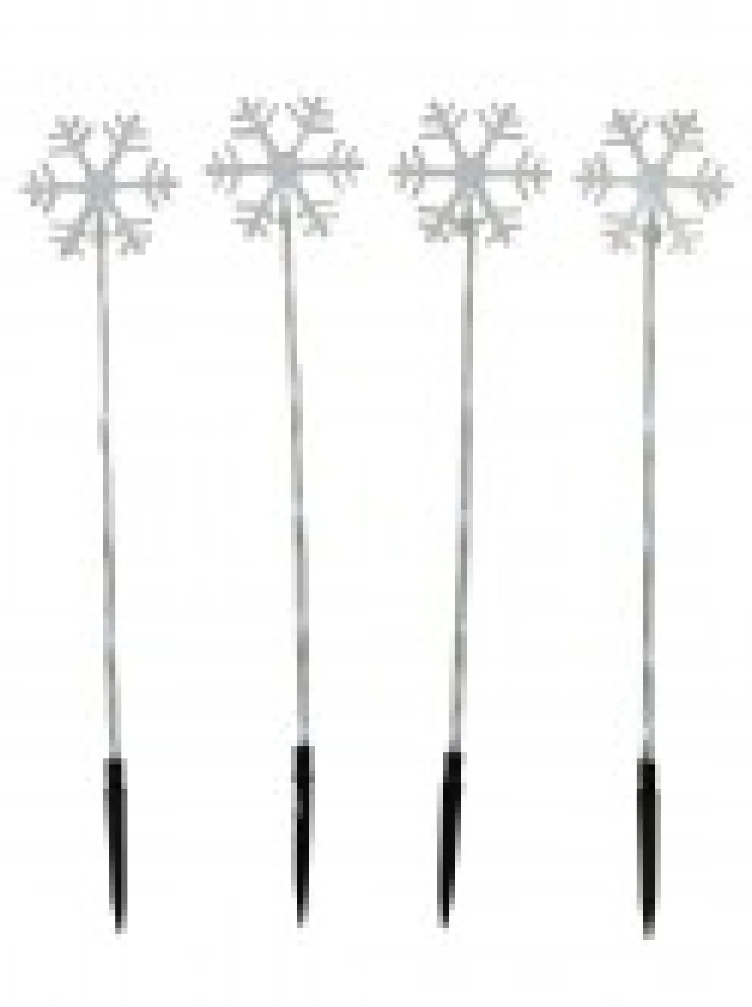 Christmas Warehouse Cool White Led Snowflake On A Pole Garden Christmas Path Lights - 4 X 49Cm> Path Lights