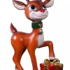 Christmas Warehouse Cute Resin Reindeer Calf With Christmas Gift Life Size Decor Ornament - 89Cm> Large Christmas Decor