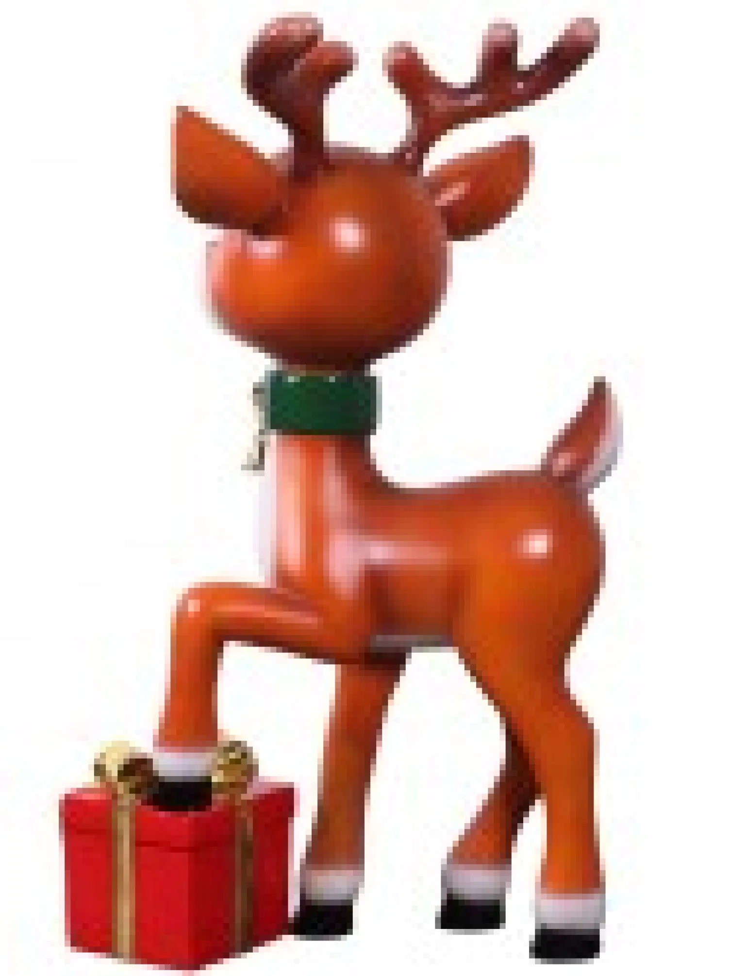 Christmas Warehouse Cute Resin Reindeer Calf With Christmas Gift Life Size Decor Ornament - 89Cm> Large Christmas Decor
