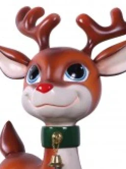 Christmas Warehouse Cute Resin Reindeer Calf With Christmas Gift Life Size Decor Ornament - 89Cm><noscript><img width=