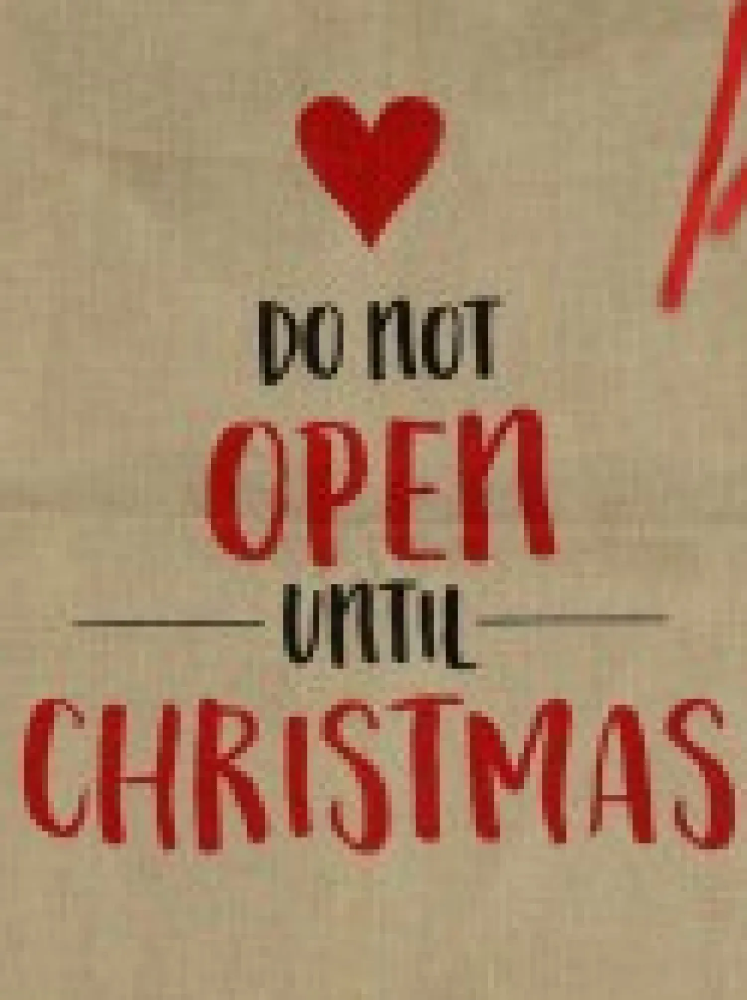 Christmas Warehouse Faux Jute Happy Santa Do Not Open Until Christmas Gift Santa Sack - 93Cm> Santa Sacks