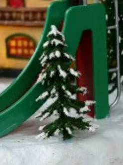 Christmas Warehouse Fun Slide & Merry-Go-Round At Santa's Workshop Christmas Village Scene - 23Cm><noscript><img width=