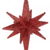 Christmas Warehouse Glittered Red 3D Star Of Bethlehem Christmas Tree Hanging Decoration - 14Cm> Hanging Decorations - Individual