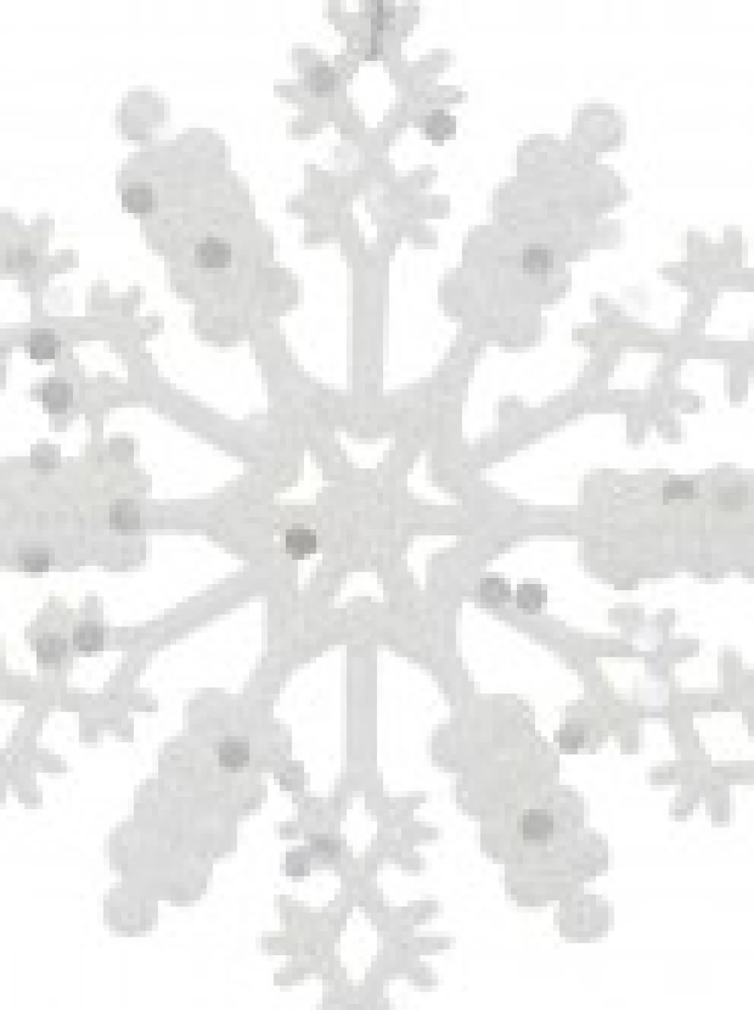 Christmas Warehouse Glittered Thin White Snowflake Christmas Tree Hanging Decorations - 12 X 10Cm> Hanging Decorations - Packs