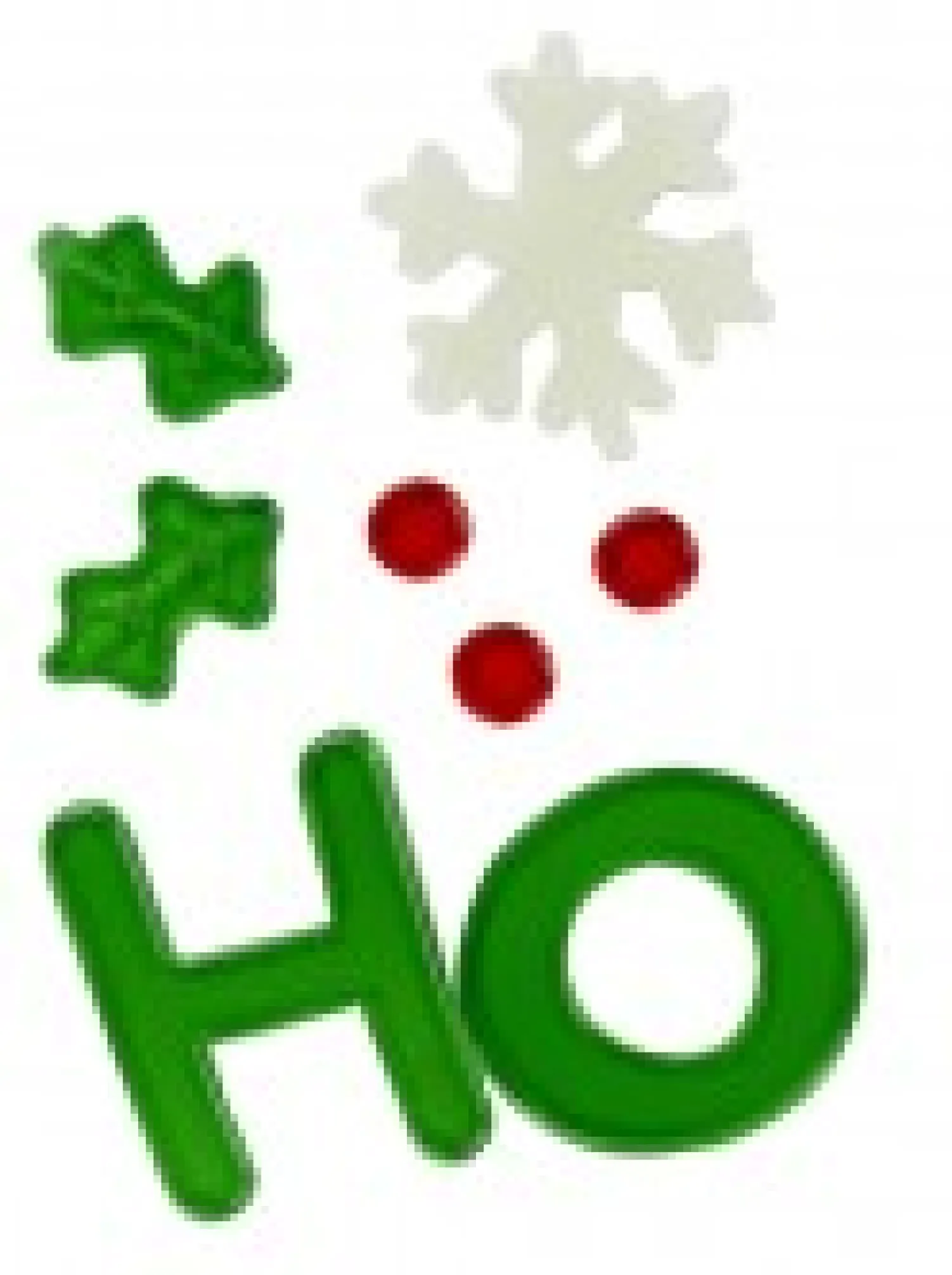 Christmas Warehouse Ho Ho Ho, Snowflakes & Holly Gel Christmas Window Cling Decoration - 17Cm> Window Decals, Stencils & Stickers