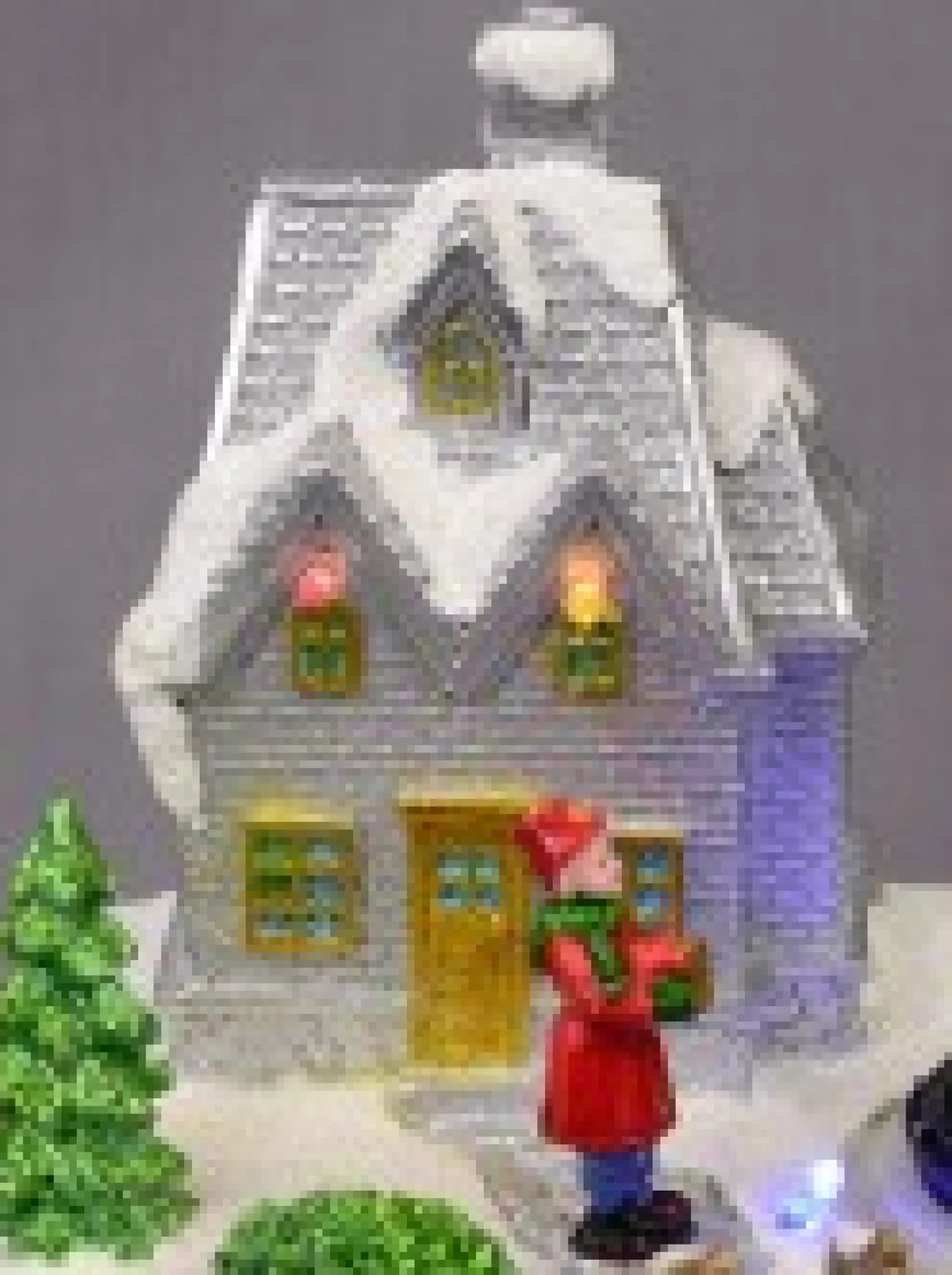 Christmas Warehouse Home By The River & Train Christmas Scene With Led & Fibre Lights - 15Cm> Christmas Village Scenes