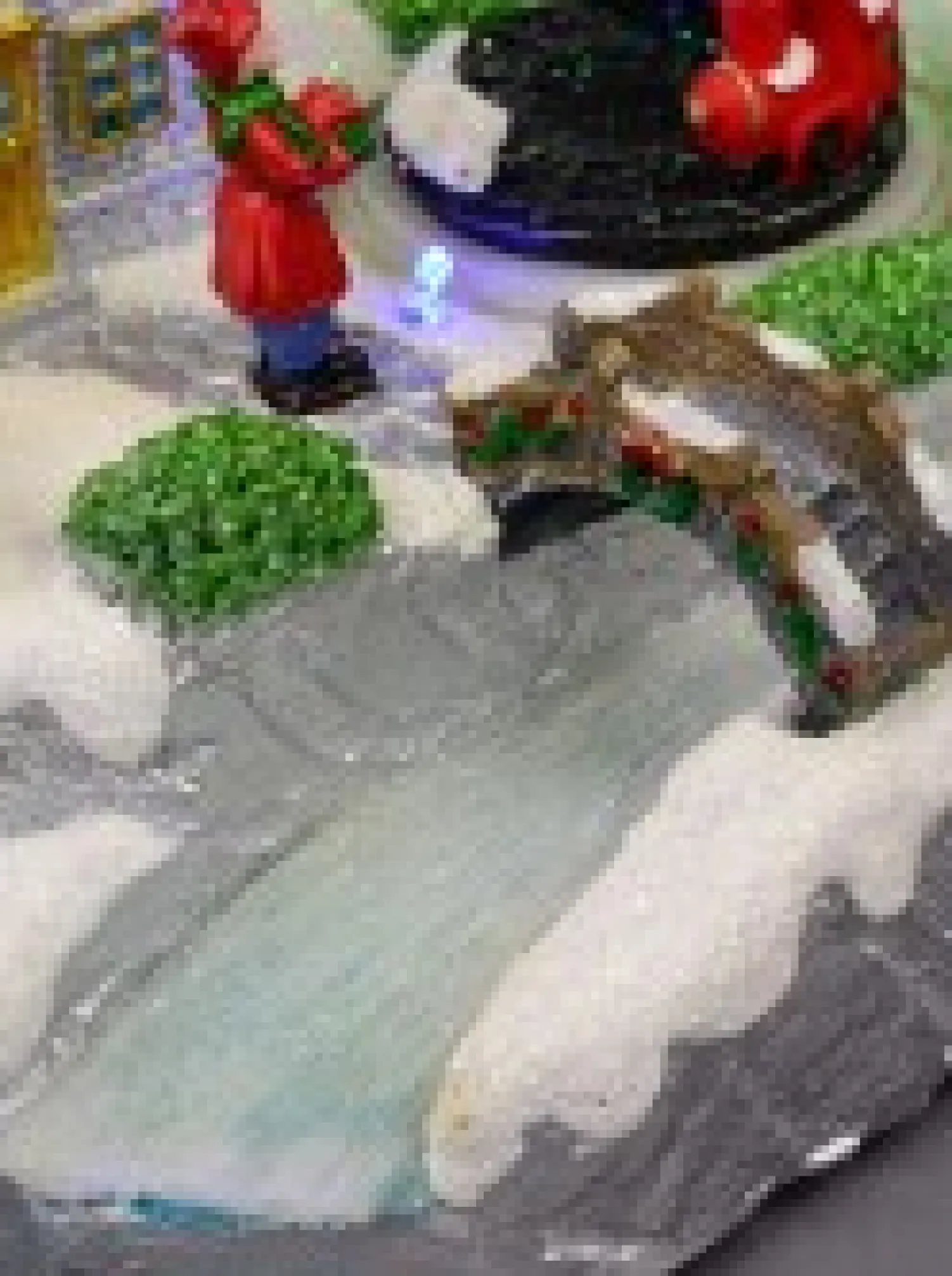 Christmas Warehouse Home By The River & Train Christmas Scene With Led & Fibre Lights - 15Cm> Christmas Village Scenes