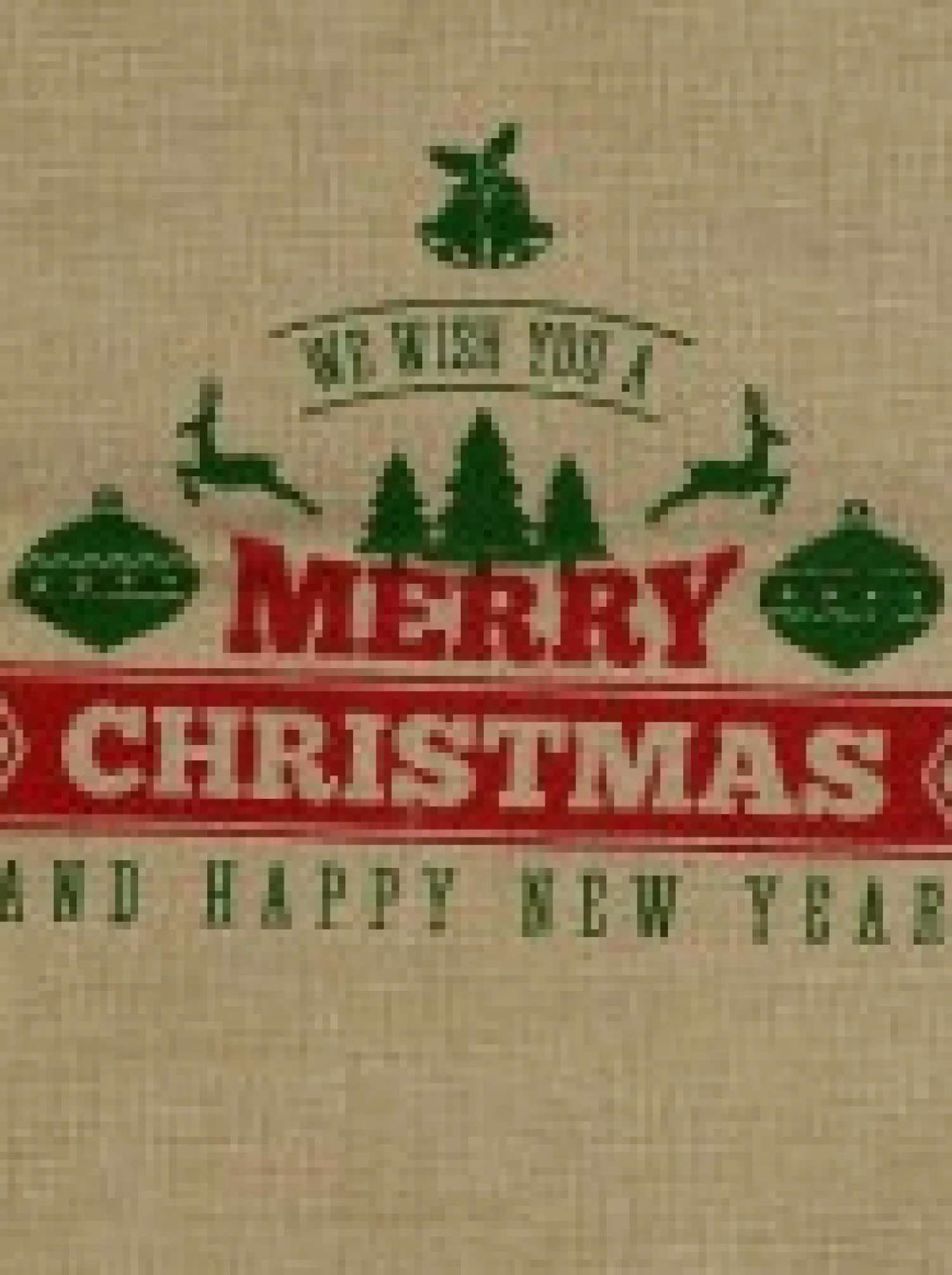 Christmas Warehouse Jute We Wish You A Merry Christmas & Happy New Year Gift Santa Sack - 55Cm> Santa Sacks