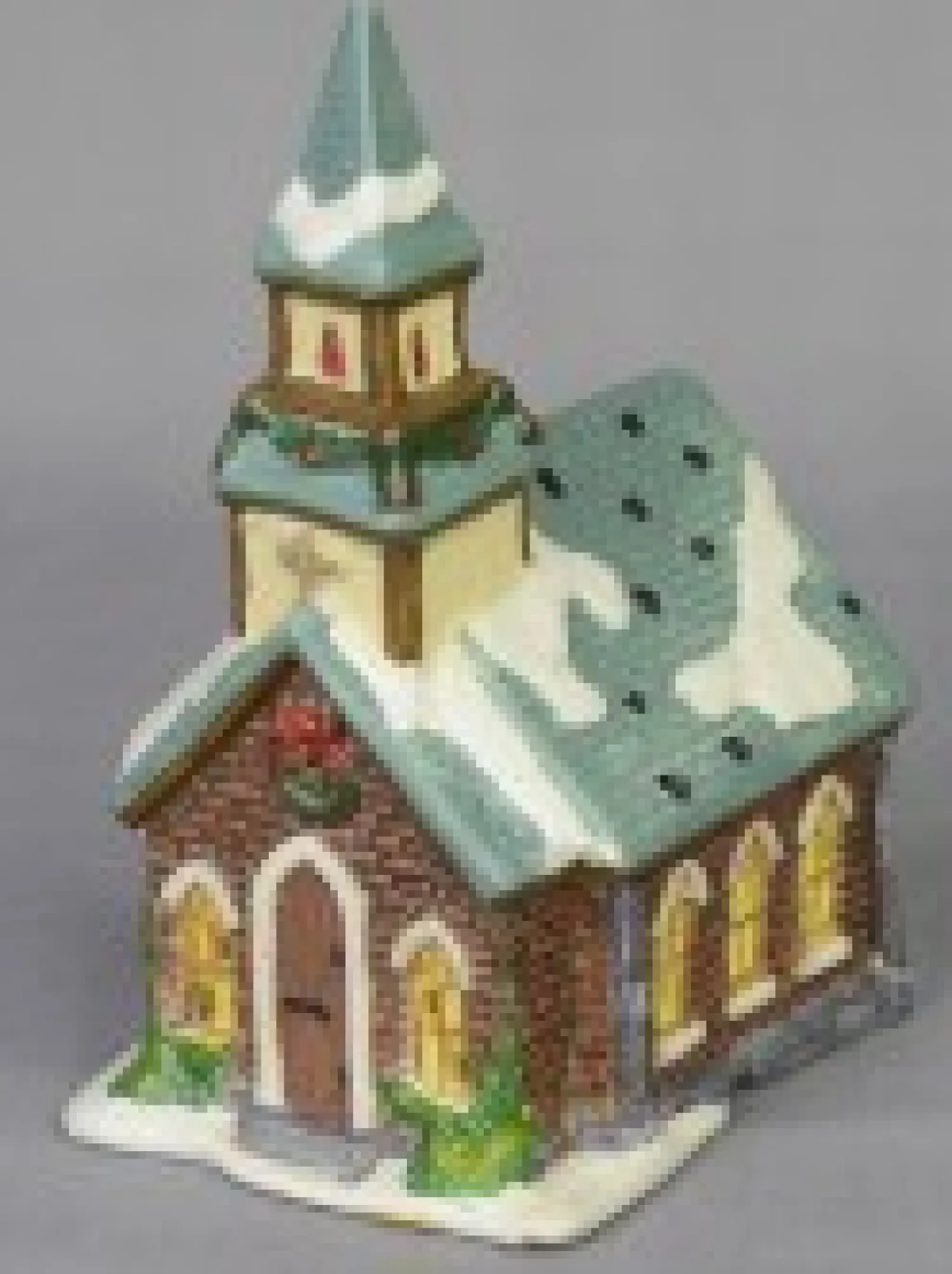 Christmas Warehouse Large Christmas Village Scene With Church, Shops & Figurines - 17 Piece> Christmas Village Scenes
