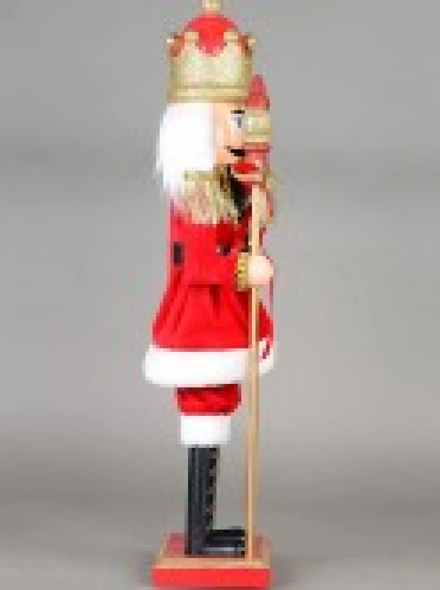Christmas Warehouse Large Classic Christmas Nutcracker With Finial Staff Decorative Ornament - 59Cm> Nutcrackers & Tin Soldiers