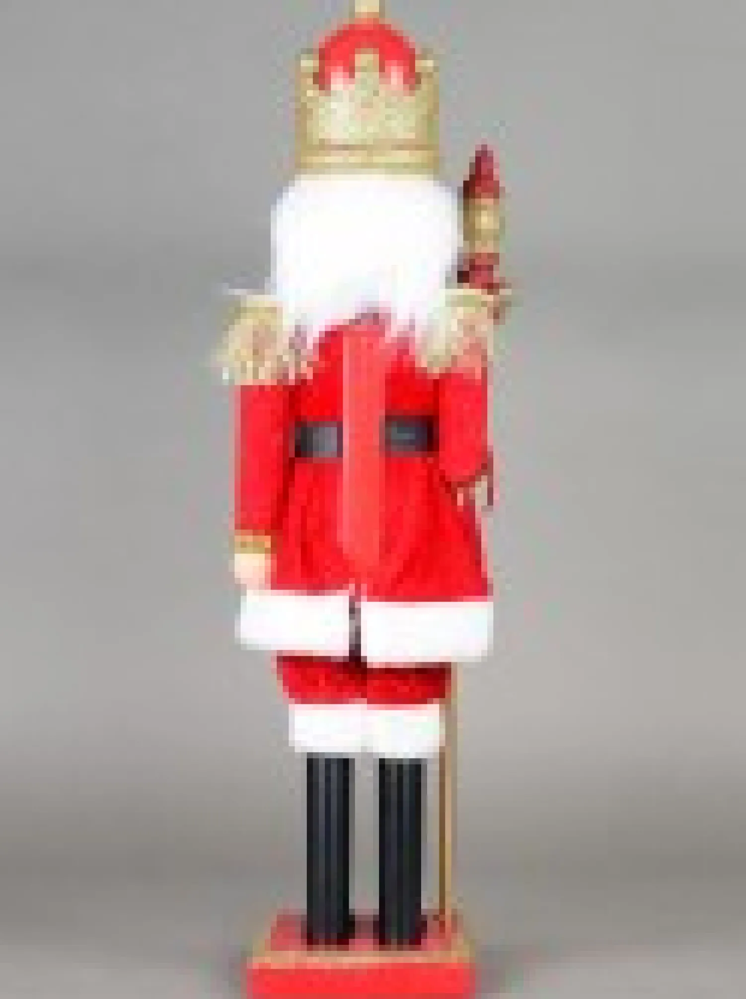 Christmas Warehouse Large Classic Christmas Nutcracker With Finial Staff Decorative Ornament - 59Cm> Nutcrackers & Tin Soldiers