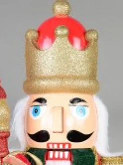 Christmas Warehouse Large Classic Christmas Nutcracker With Finial Staff Decorative Ornament - 59Cm><noscript><img width=