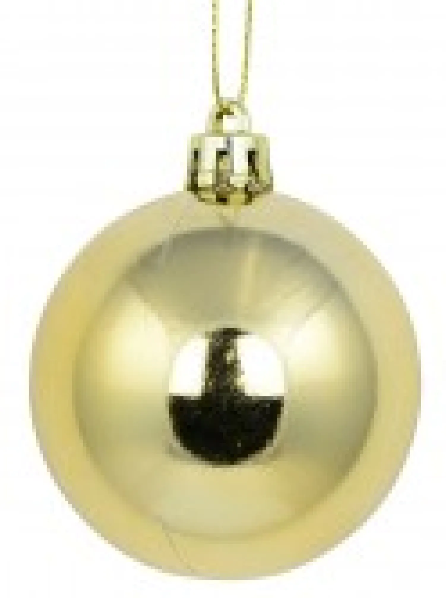 Christmas Warehouse Light Gold Metallic & Gold Glitter, Matte & Metallic Baubles - 12 X 60Mm> Bauble Packs