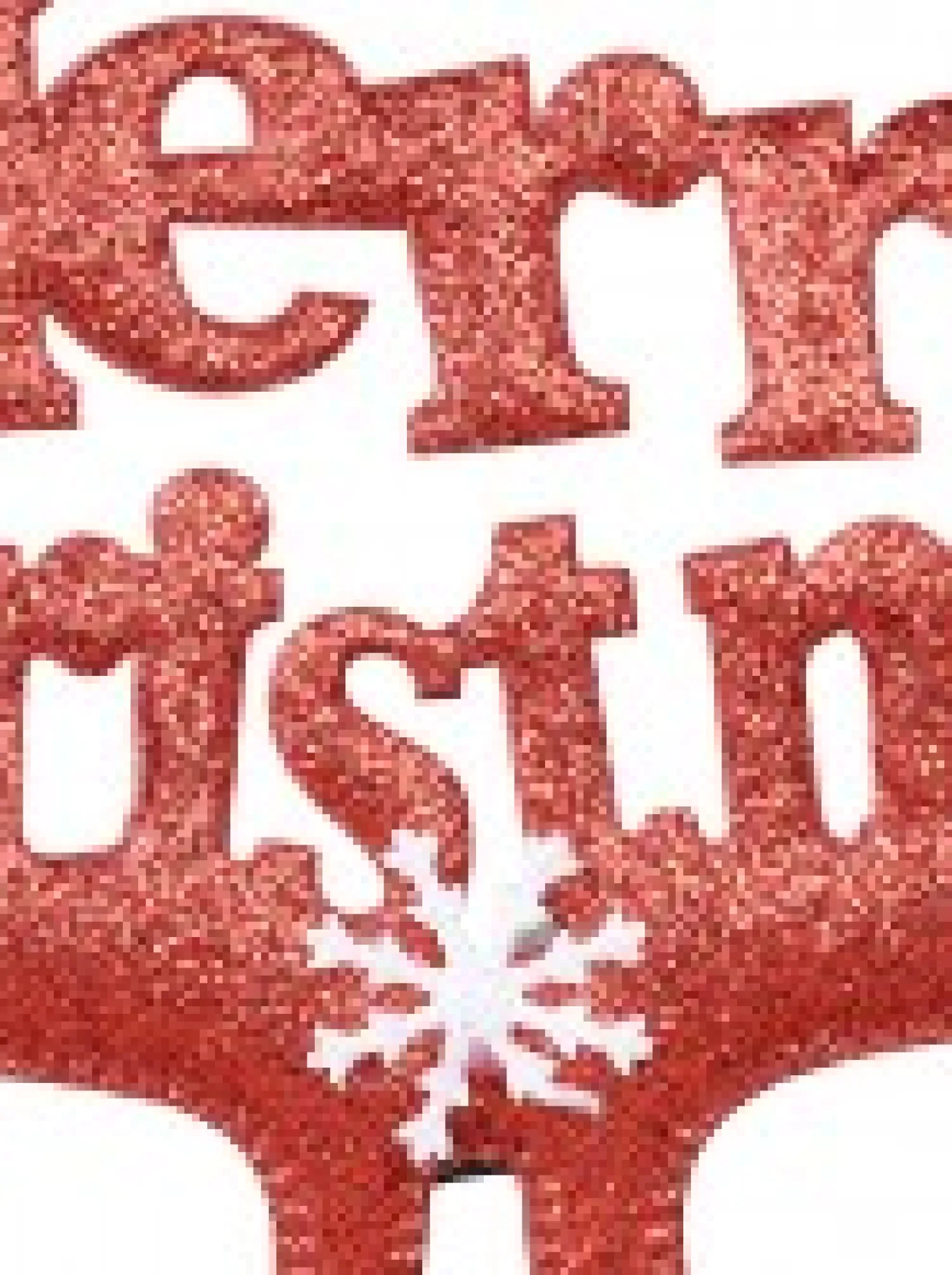 Christmas Warehouse Merry Christmas Fun Novelty Red Glitter Glasses - One Size Fits Most> General Headwear