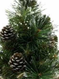 Christmas Warehouse Morning Frost With Pine Cones Table Top Christmas Tree With 37 Tips - 30Cm> Table Top Christmas Trees