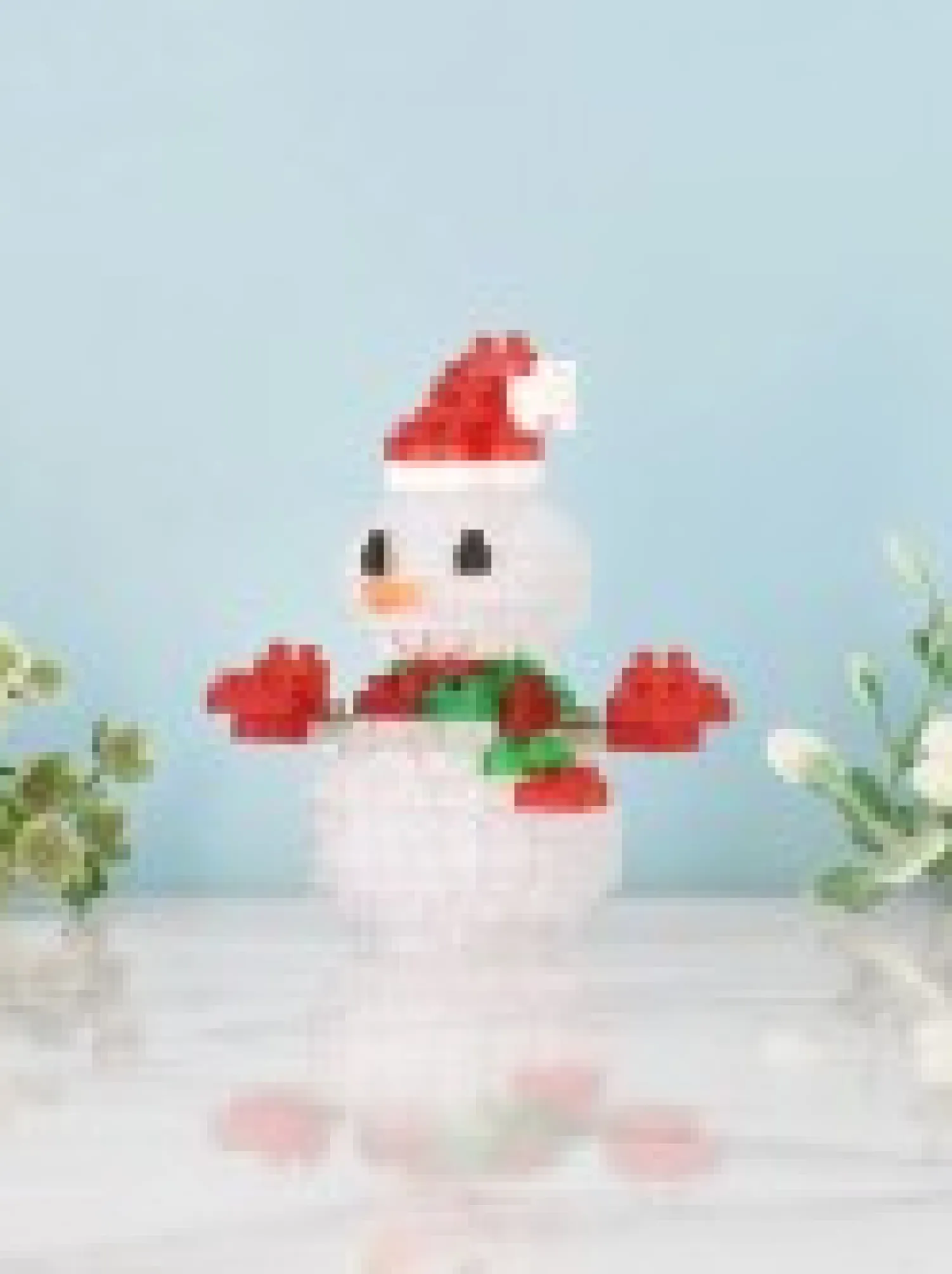 Christmas Warehouse Nanoblocks Traditional Snowman With Hat Christmas Toy - Nbc_368 160 Piece> Christmas Crafts & Activities