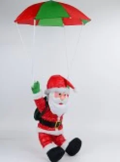 Christmas Warehouse Padded Parachuting Santa With Backpack Outdoor Hanging Decoration - 1.2M><noscript><img width=
