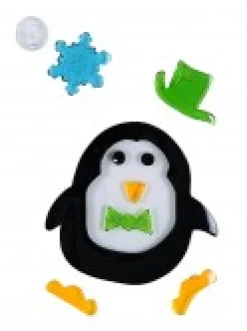 Christmas Warehouse Penguins, Snowflakes & Snowballs Gel Window Cling Decoration - 19Cm><noscript><img width=