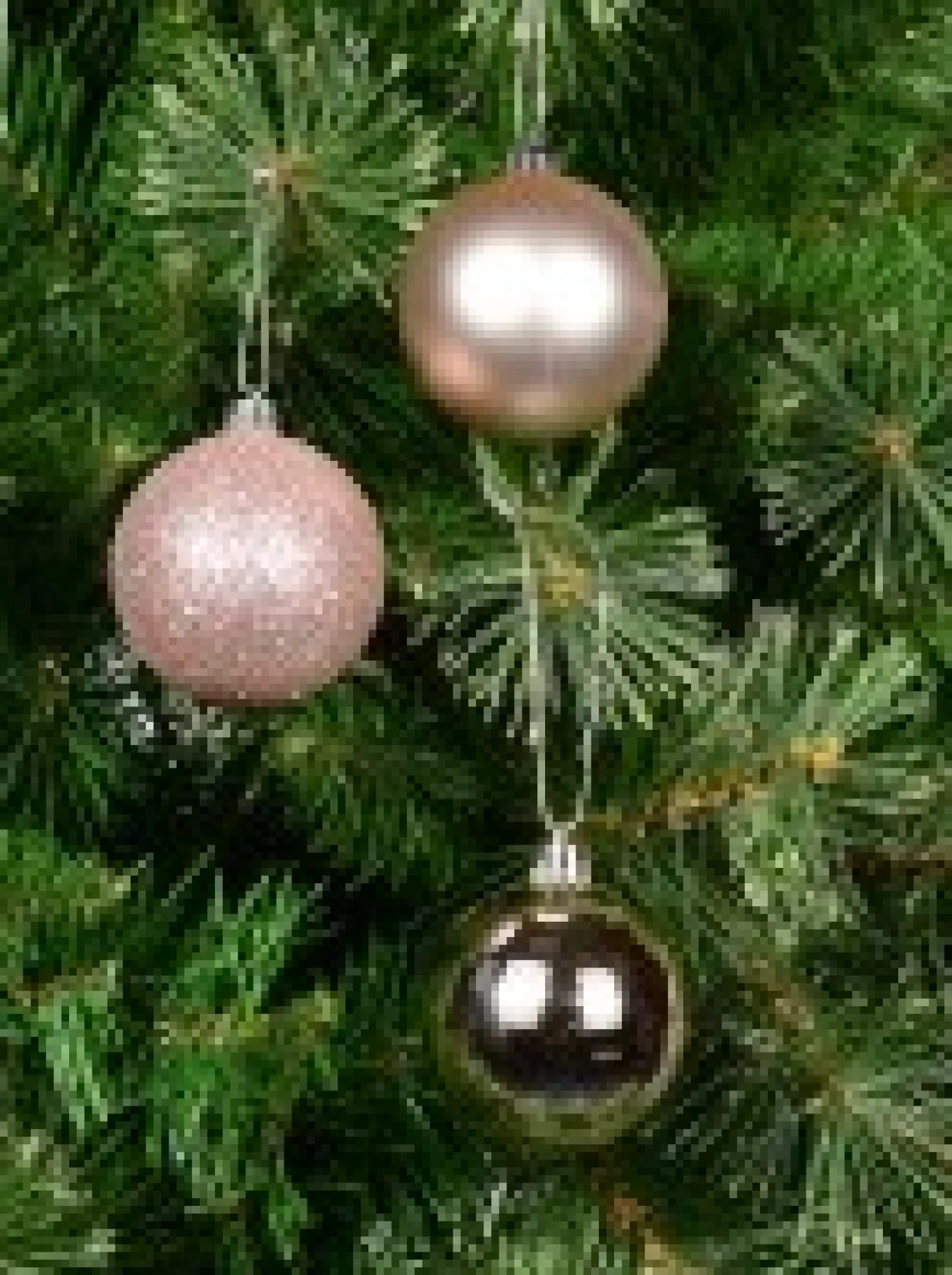 Christmas Warehouse Pink Glittered, Matte & Metallic Christmas Bauble Decorations - 12 X 60Mm> Bauble Packs