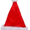 Christmas Warehouse Plush Red Traditional Christmas Santa Hat - One Size Fits Most> Santa Hats