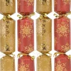 Christmas Warehouse Red & Gold With Snowflakes Pattern Christmas Cracker Bon Bons - 12 X 30Cm> Christmas Cracker Bon Bon Packs (4 - 16 Per Pack)