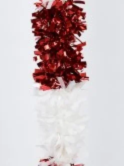 Christmas Warehouse Red & White Stripe Tinsel Candy Cane Stick Christmas Display Decoration - 1.1M><noscript><img width=