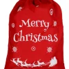 Christmas Warehouse Red Felt Merry Christmas & Sleigh Silhouette Gift Santa Sack - 88Cm> Santa Sacks