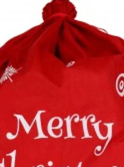 Christmas Warehouse Red Felt Merry Christmas & Sleigh Silhouette Gift Santa Sack - 88Cm><noscript><img width=