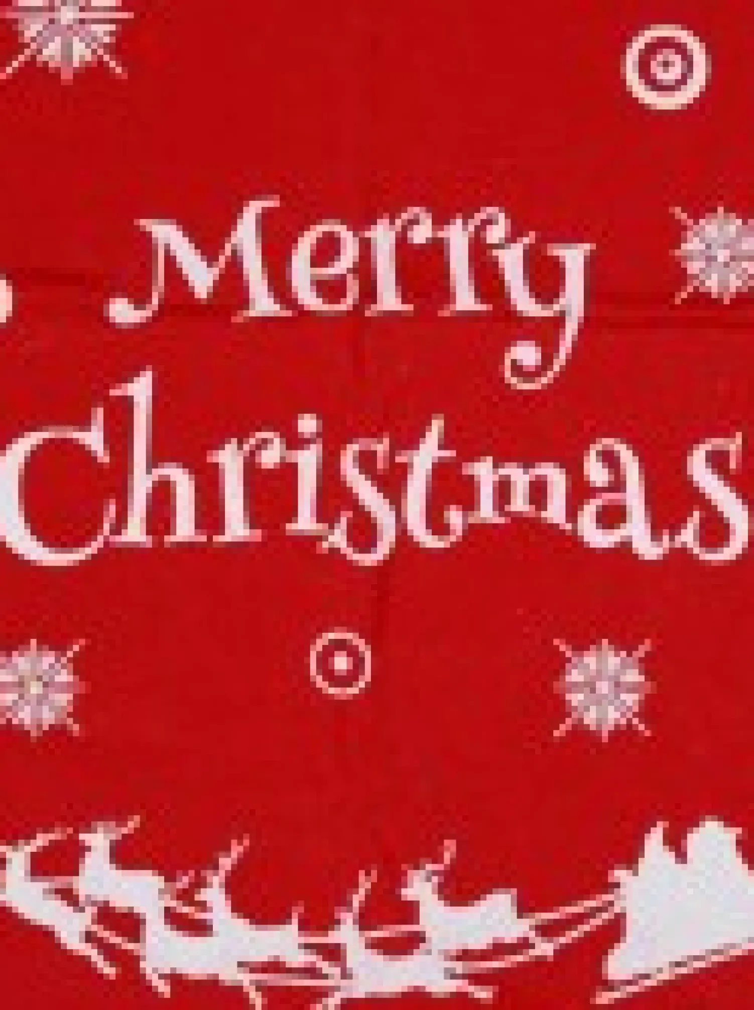 Christmas Warehouse Red Felt Merry Christmas & Sleigh Silhouette Gift Santa Sack - 88Cm> Santa Sacks