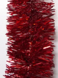 Christmas Warehouse Red Metallic 6Ply Classic Christmas Tinsel Garland - 50Mm X 5M> Tinsel