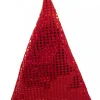 Christmas Warehouse Red Sequins On Red Traditional Christmas Santa Hat - One Size Fits Most> Santa Hats