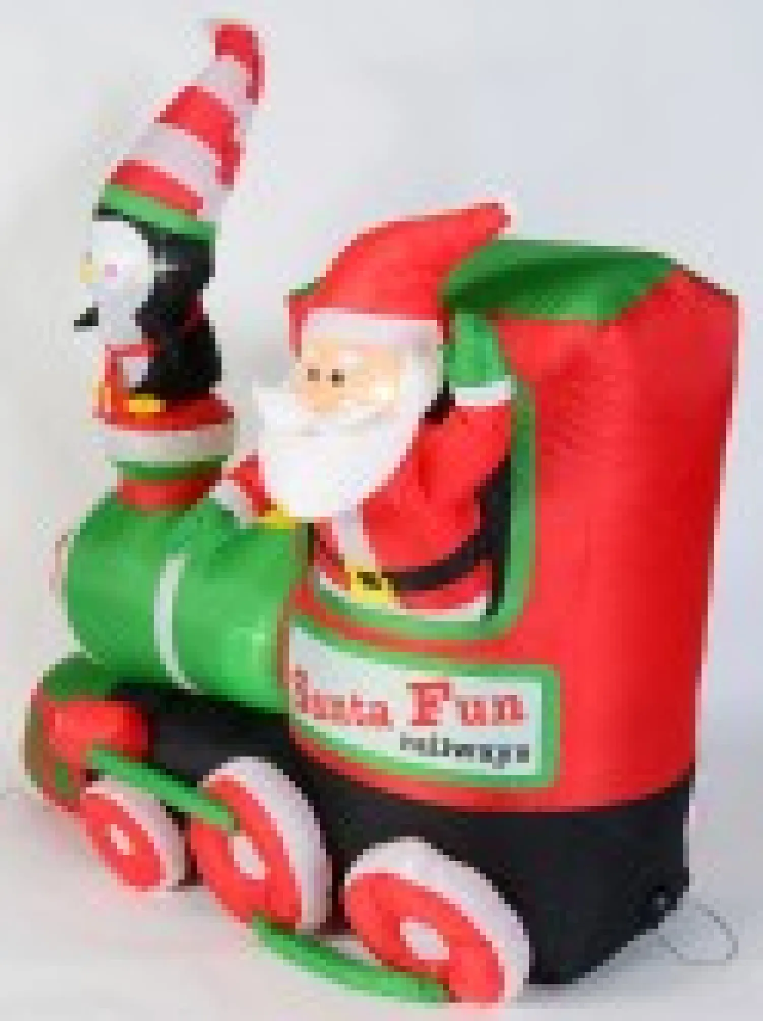 Christmas Warehouse Santa Fun Railways Train Illuminated Christmas Inflatable Display - 1.8M> Inflatable Displays