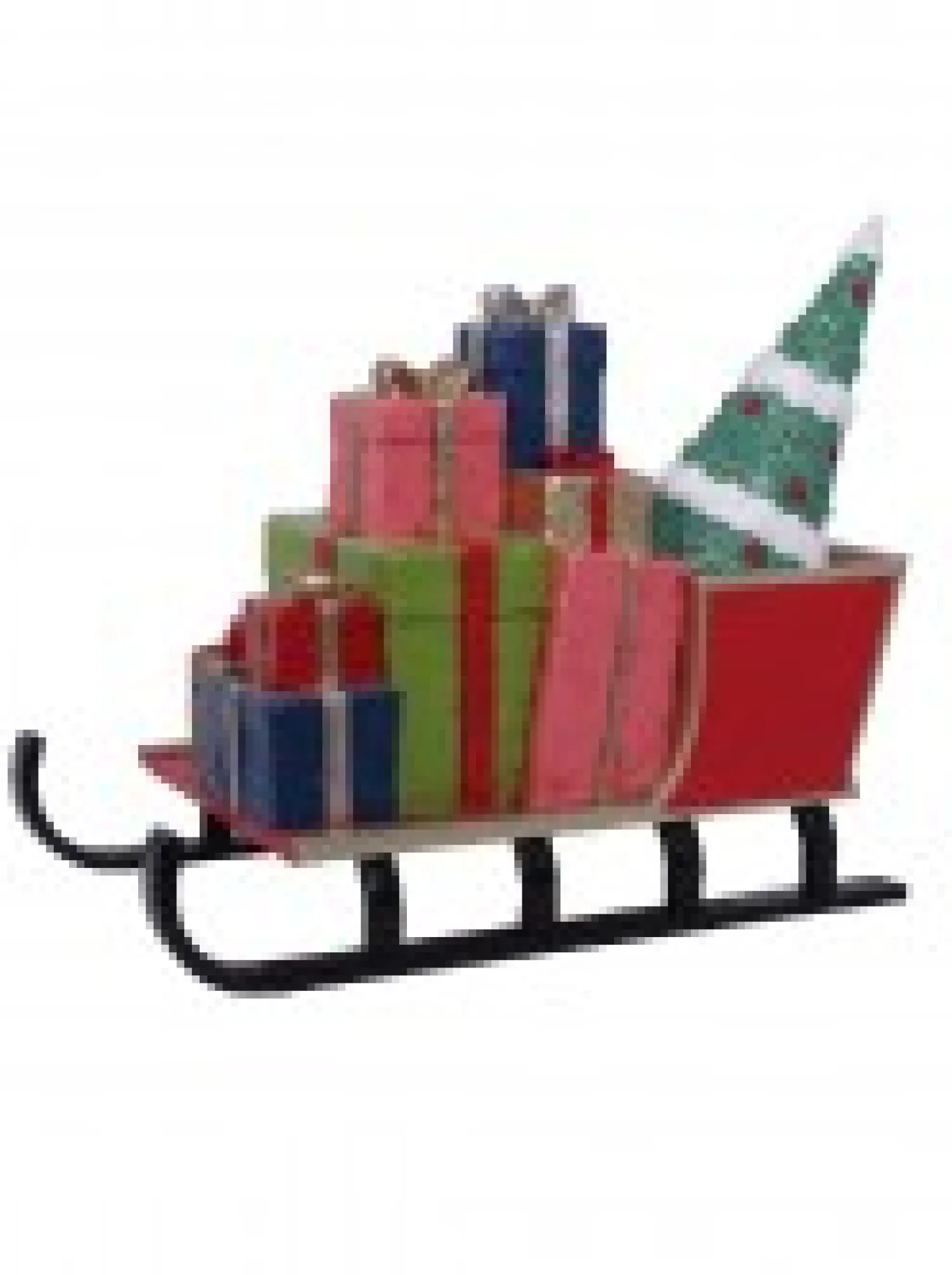 Christmas Warehouse Santa's Sled With Christmas Presents Life Size Resin Decoration Ornament - 1.3M> Large Christmas Decor