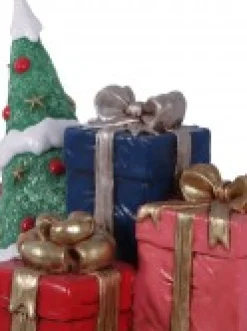 Christmas Warehouse Santa's Sled With Christmas Presents Life Size Resin Decoration Ornament - 1.3M><noscript><img width=