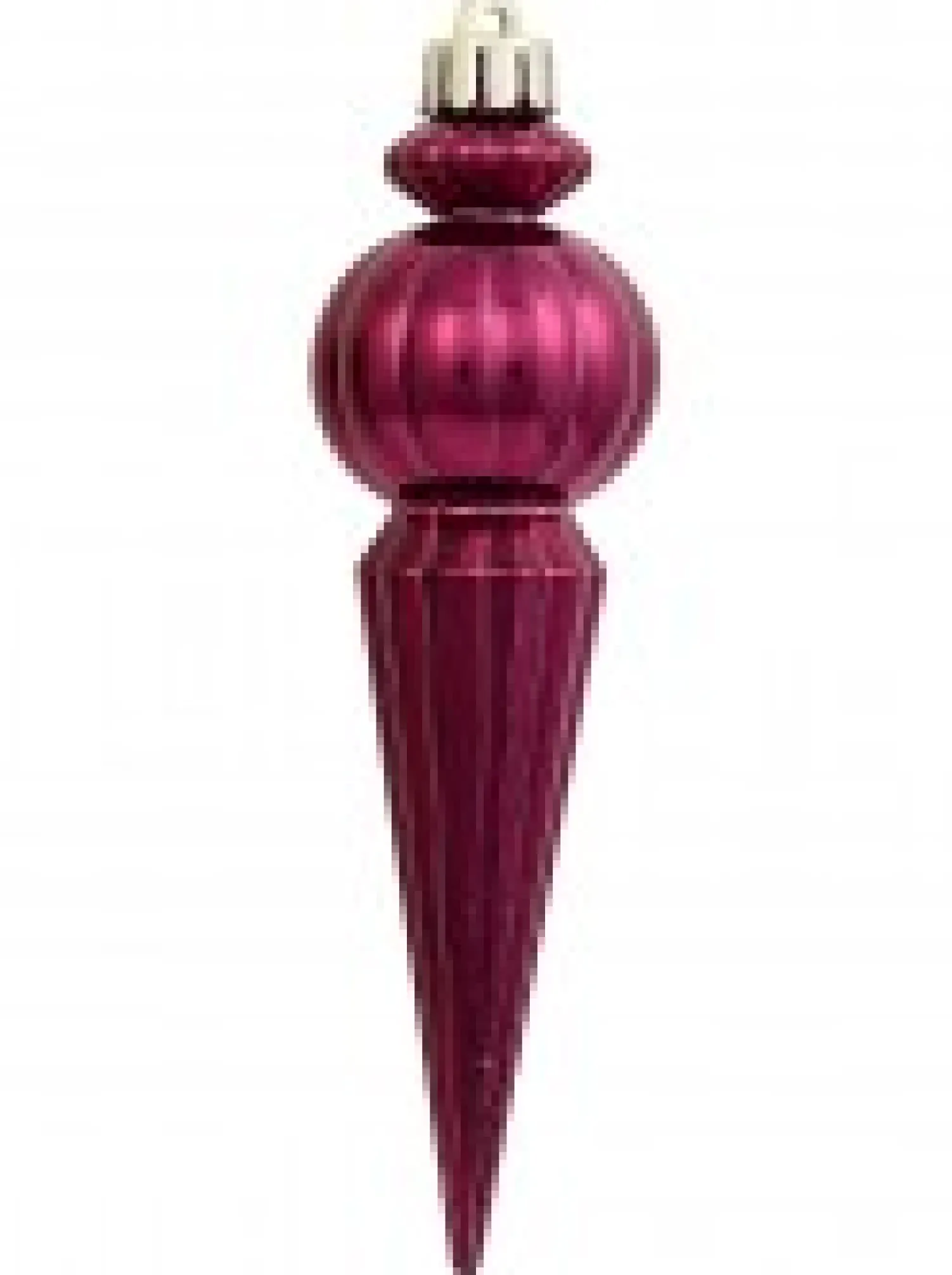 Christmas Warehouse Shiny Burgundy & Red Glitter Finial Christmas Hanging Decoration - 4 X 15Cm> Hanging Decorations - Packs