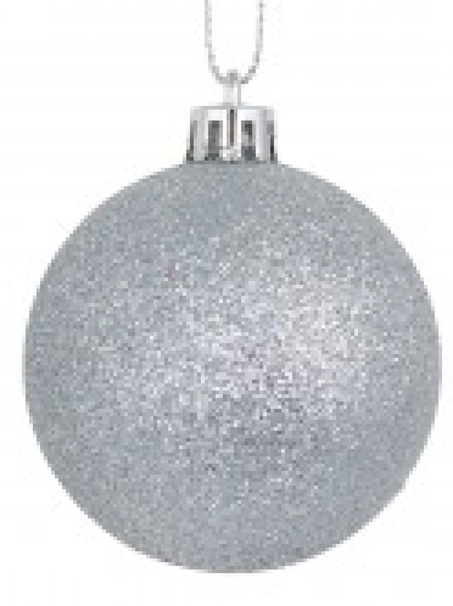 Christmas Warehouse Silver Glittered, Matte & Metallic Christmas Bauble Decorations - 12 X 60Mm> Bauble Packs