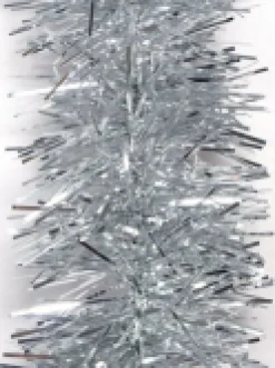 Christmas Warehouse Silver Metallic 6Ply Classic Christmas Tinsel Garland - 50Mm X 5M> Tinsel