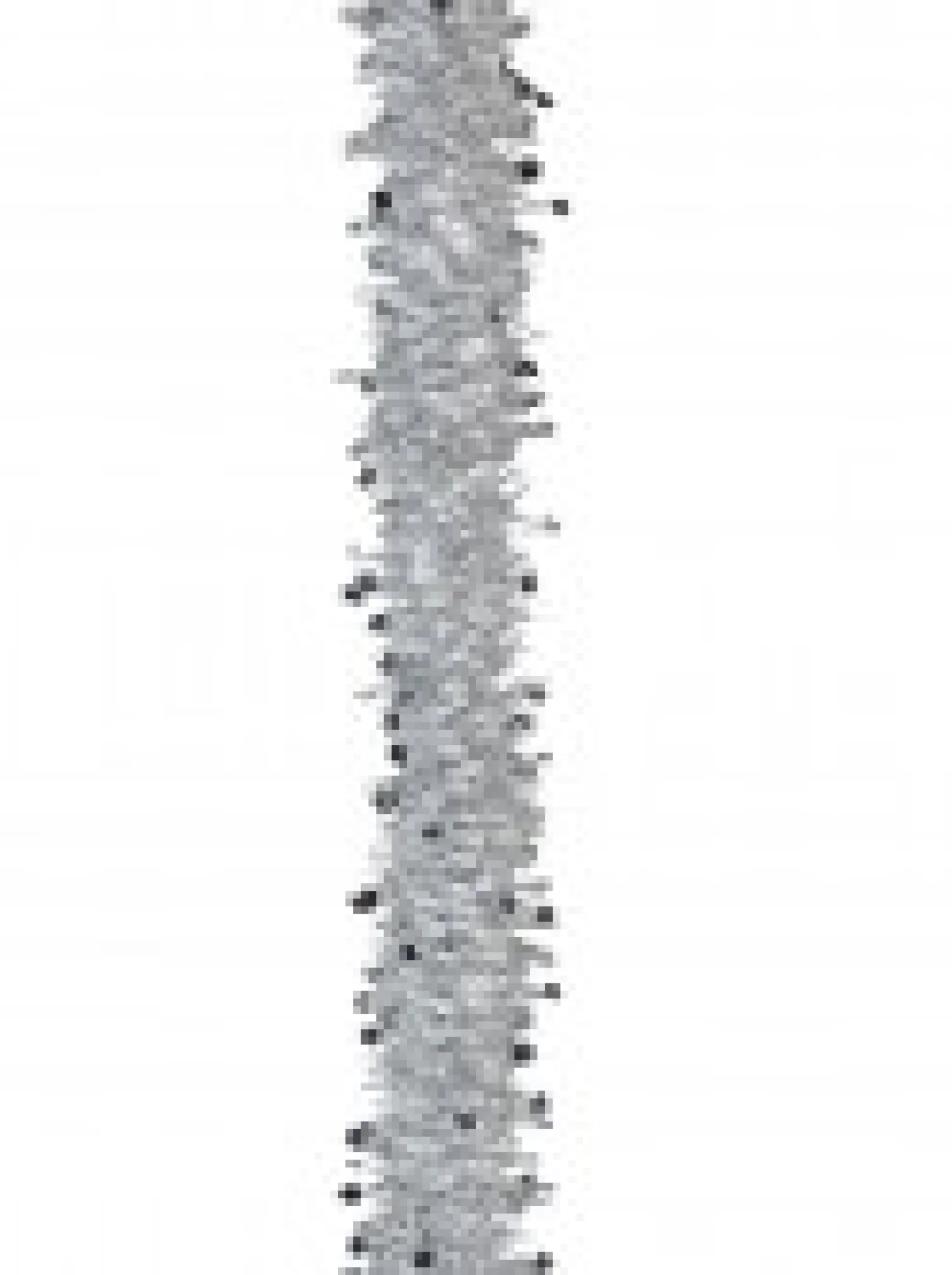 Christmas Warehouse Silver Pine Needle With Stars & White Loops Christmas Tinsel Garland - 2.7M> Tinsel