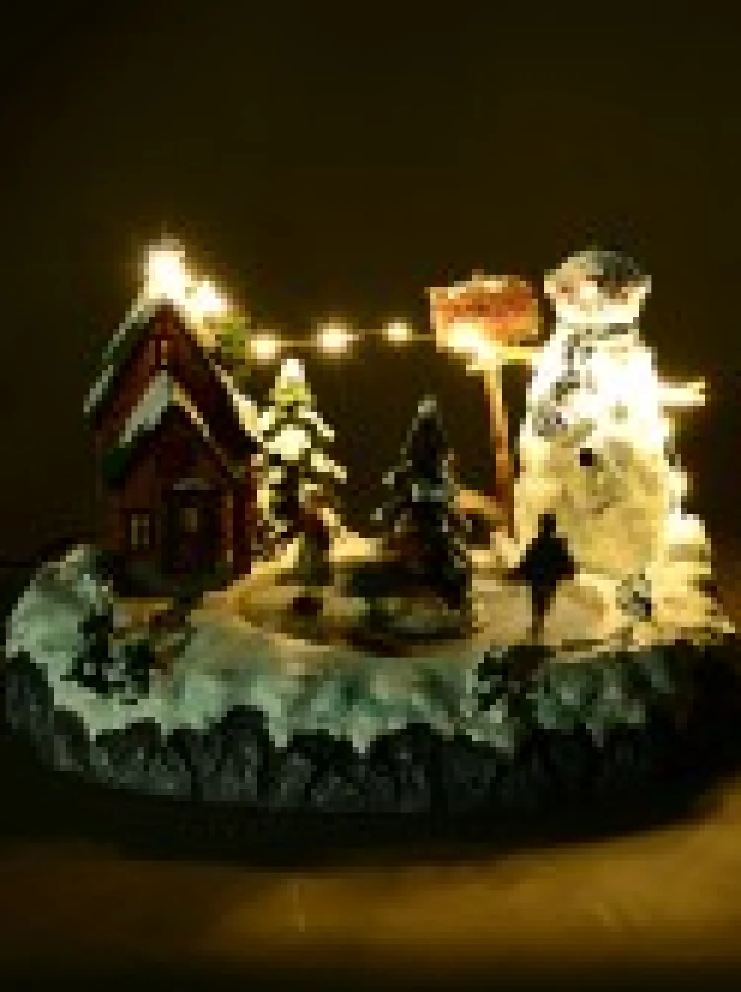 Christmas Warehouse Snow Day! Skating Around A Frozen Pond Christmas Village Scene - 26Cm> Christmas Village Scenes