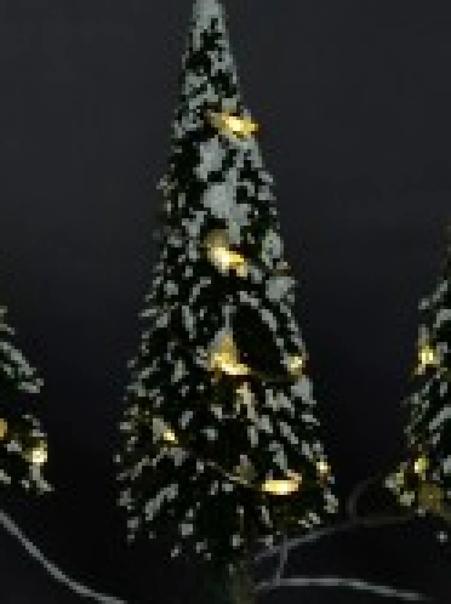 Christmas Warehouse Snow Flocked Illuminated Pine Tree Christmas Village Figurines - 3 X 19Cm> Christmas Village Figurines