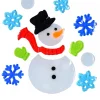 Christmas Warehouse Snowman, Snowflakes & Snowballs Gel Window Cling Decoration - 19Cm> Window Decals, Stencils & Stickers