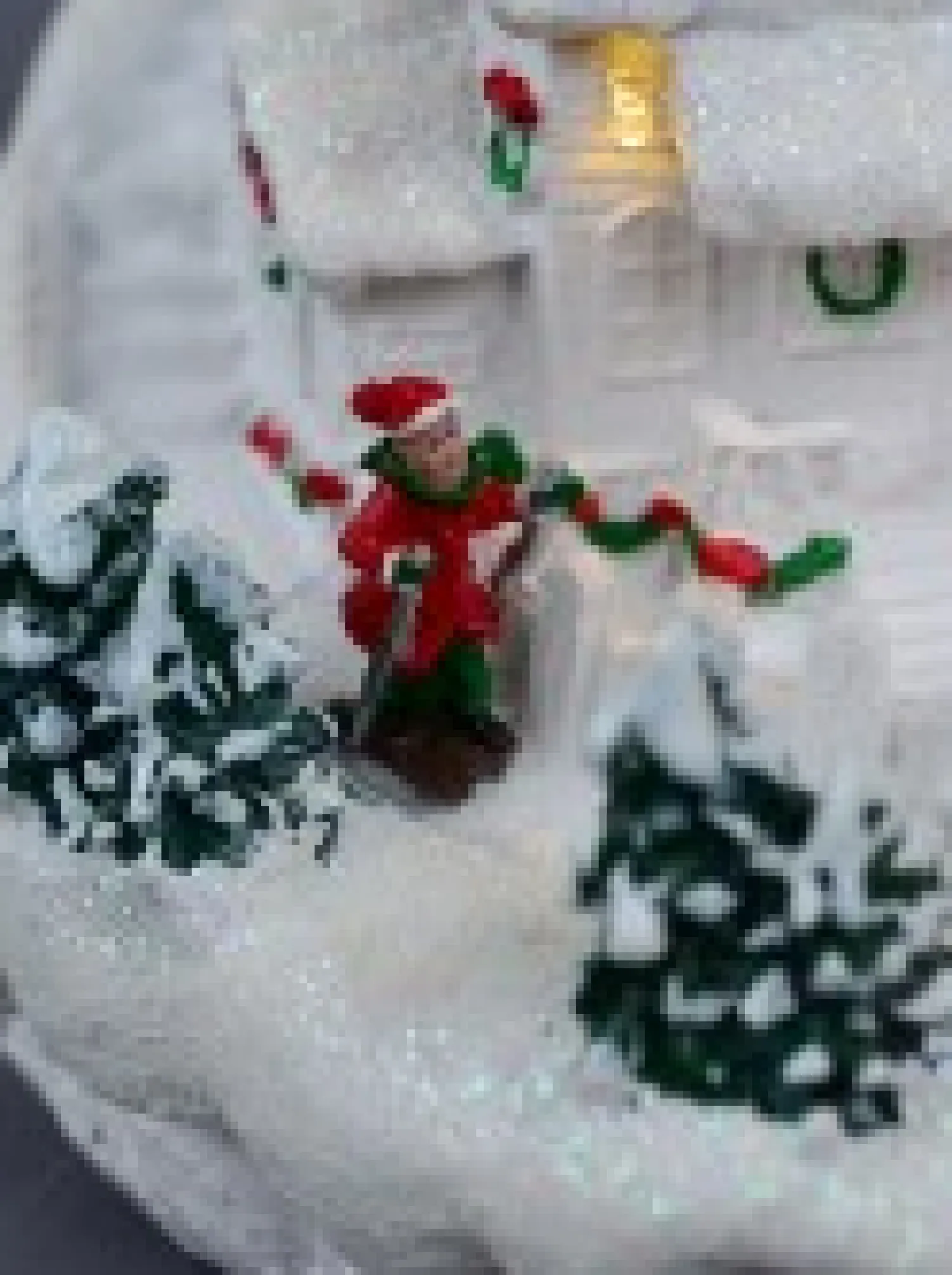Christmas Warehouse Snowy Mountain Christmas Town Scene With Lights & Moving Figures - 30Cm> Christmas Village Scenes